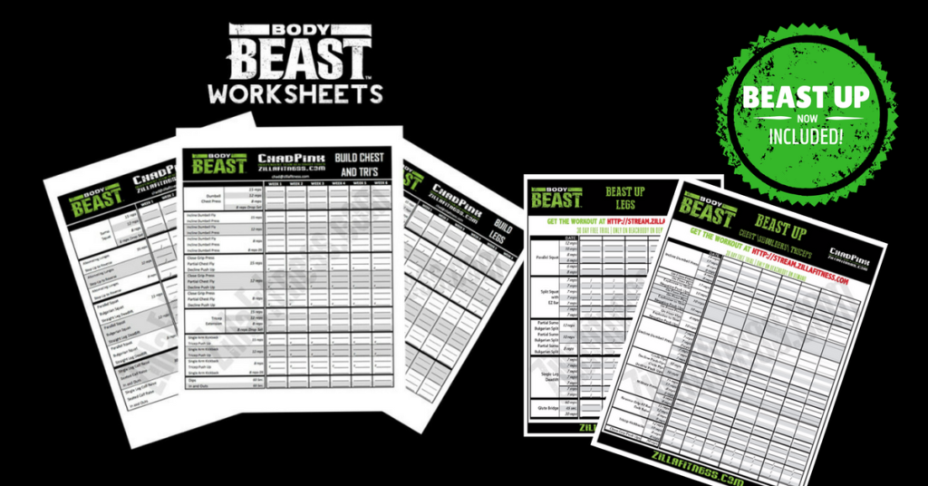 10 Minute Body beast build workout sheets for Gym