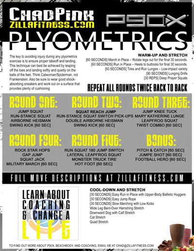 P90X Plyometrics List